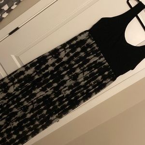 NWT torrid tie dye black and white maxi dress sz 1